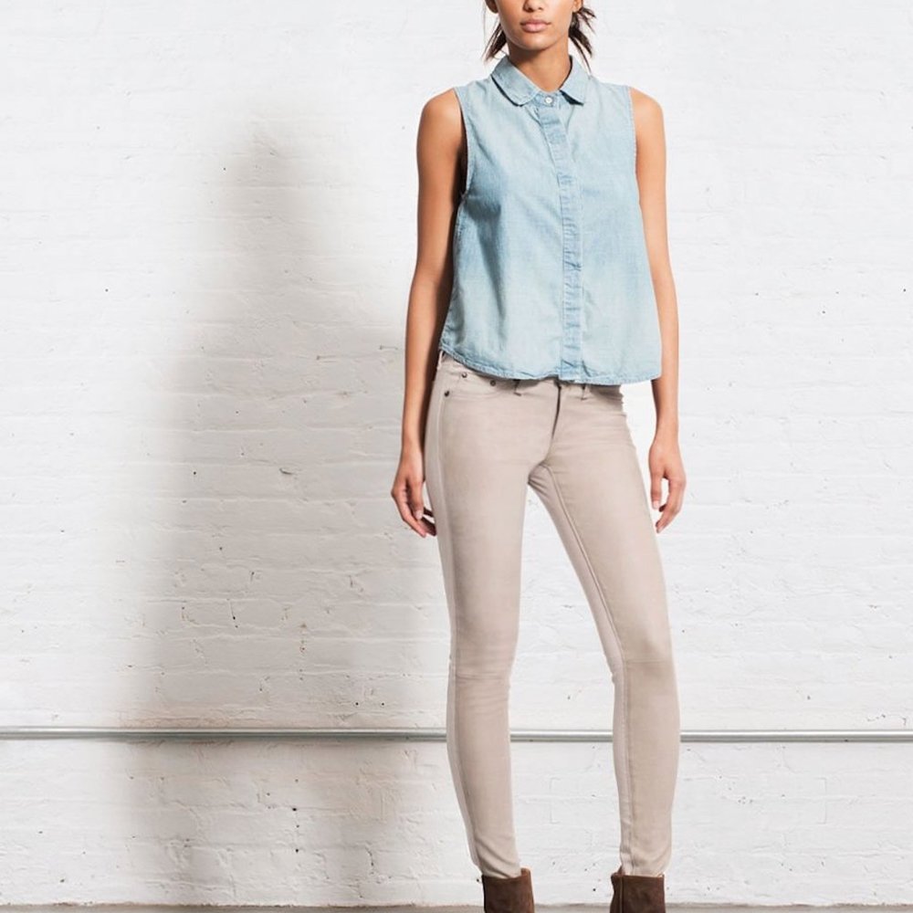 Rag & Bone The Hyde Leather Panel Pant